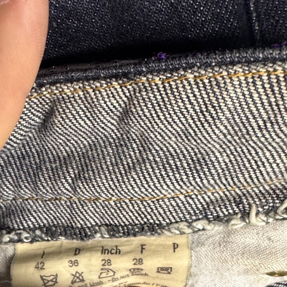 Embroidered Straight Leg Jeans with Colorful Cuffs - Picture 3 of 8
